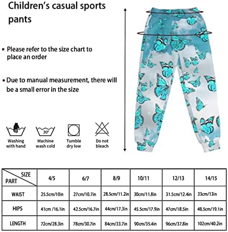 Showudesigns Sweatpante para meninas de 4 a 15 anos de calça atlética casual com bolsos