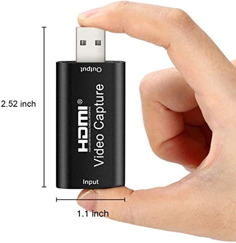Cartão de captura de vídeo HDMI, 4K HDMI para USB Capture Card Full HD 1080p 30fps, gravar via DSLR, Camecorder, Action