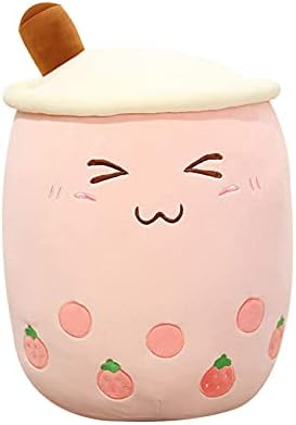 Travesseiro de pelúcia de chá de desenho animado, brinquedo de estatueta de pelúcia, 24/35 cm de chá de chá de chá de bolha