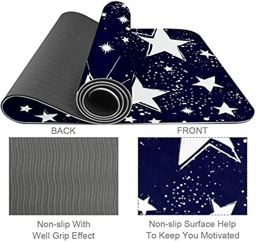 6mm de tapete de ioga extra grosso, estrela azul escuro estrelado Nught Sky Printe
