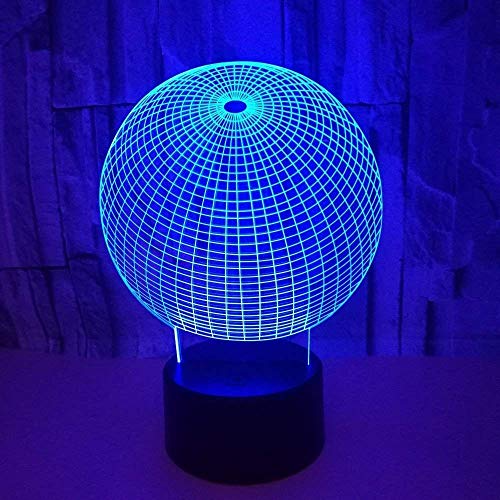 3D Ball Night Light Light USB Touch Switch Decor Tabel mesa de ilusão de ilusão óptica 7 Luzes de cores Luzes Led de