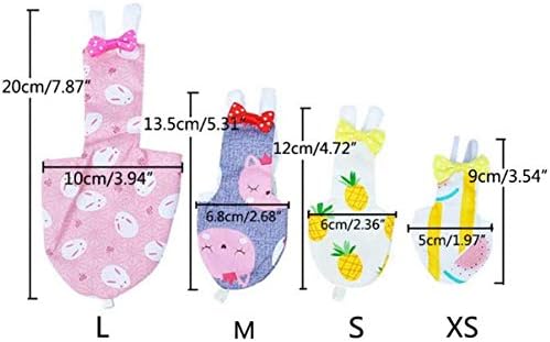 Zhongjiuyuan 4 stlye fralda de pássaro papagaio fraldas laváveis ​​fraldas para o periquito Cockatiel Mini Macaw Budgie Canário