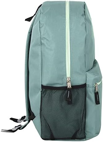 Mochilas escolares de 19 polegadas com bolsos laterais de malha - mochilas básicas de grandes cores sólidas para crianças, homens, mulheres, viagens