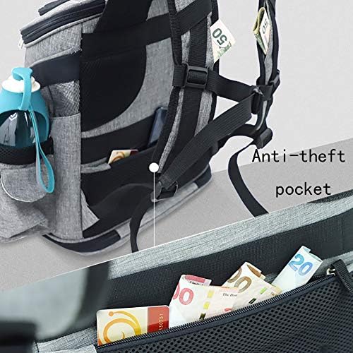 Zhying portátil Bolsa portátil de transportadora de animais, Backpack dobrável e respirável ventilado para cães e gatos, para