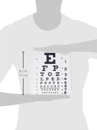 3drose LLC 8 x 8 x 0,25 polegadas Mouse pad, alfabeto de gráfico ocular em preto