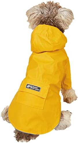 Qwinee cão capa de chuva capa à prova d'água de chuva de chuva poncho para cachorrinho cães médios pequenos xl amarelo xl