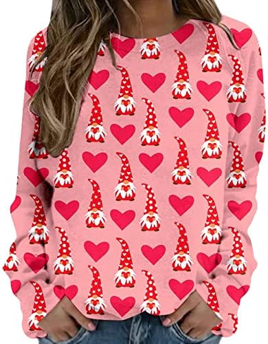 JJHAEVDY camisas dos namorados para mulheres, colheita de tripulantes de manga longa Love Love Heart Graphic Sweethirts Casais camisetas