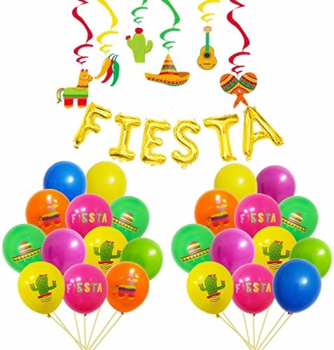Fiesta balões de balões mexicanos balões mexicanos fiesta pendurada decorações de redemoinho para o México Fiesta, Cinco de Mayo