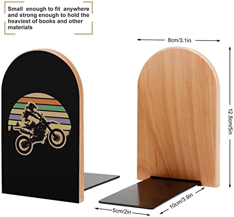 Retro Dirt Bike Motocross Rider Sunset Wood Livro termina