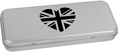 Azeeda 'Union Jack Heart' Metal Articled Stationery Tin/Storage Box