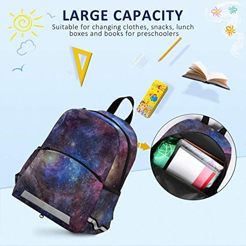 ALAZA Galaxy Nebula Starry Night Sky in Space School Backpack Bookbag Safety Harness Leashé com tira no peito