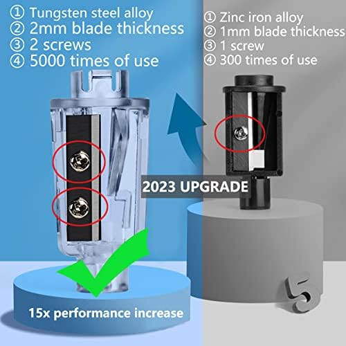 Deli Electric Pencil Sharpner, garantia de 1 ano, adequado para lápis de 6-8 mm/ lápis coloridos, 5.000 vezes para lâmina, presente