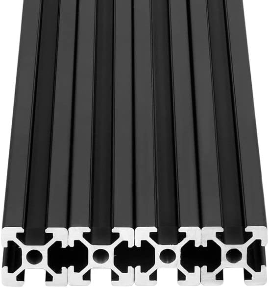 4pcs 300mm 1-600 T slot 2020 Extrusão de alumínio European Standard Anodized Rail linear para peças de impressora 3D CNC DIY prateado preto -