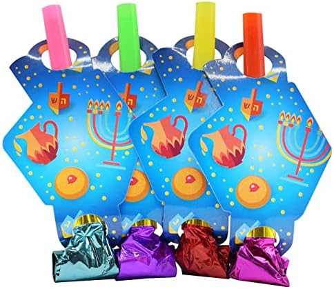 Izzy 'n' Dizzy Hanukkah Blowouts - 4 pacote - decorações e suprimentos de festa de Hanukkah