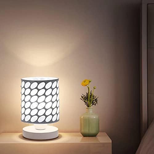 Luminária de mesa de cabeceira -lâmpada de aroma com 3 temperatura de cor -luminária de mesa pequena com sombra de metal, lâmpadas