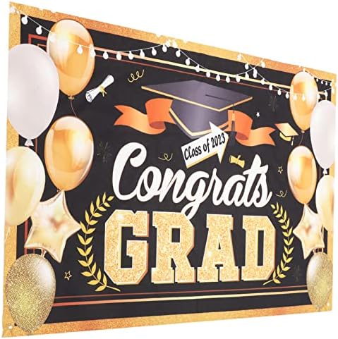 Bestoyard 5pcs Prom Sinal 2022 Graduação Graduação Graduação Parabéns Parabéns Banner O sinal de Banner Decorações Poliéster Porta