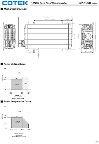 COTEK SP-1000-124 Inversor de onda seno