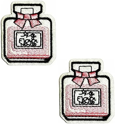 Kleenplus 2pcs. Garrafa de perfume Beautiful Patch Pink Perfume Garraão Detoon Adesivos Crafts Artes Reparo de costura