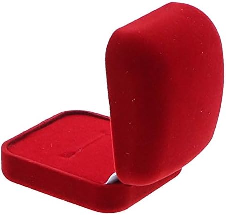 Li'shay Velvet Ring Box Solter- Conjunto de 4 quadrados vermelhos