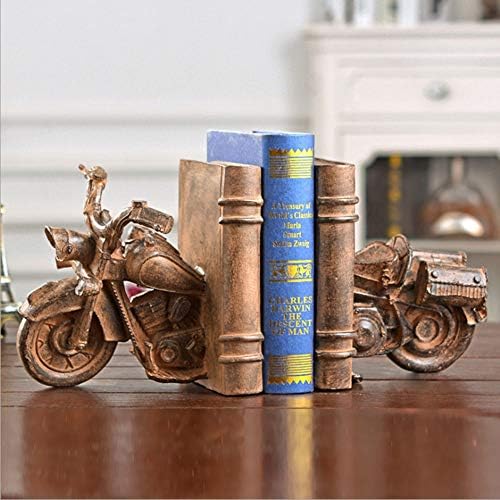 Teerwere Desk para suportes de livros 1 par de motocicletas decoração de motocicletas estátuas de arte para livros para