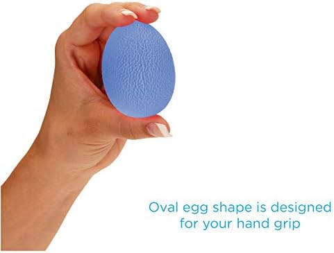 Nova Hand Exerciser ovo oval, aperto manual Squeeze Ball Oval para força, estresse e recuperação, vem em 3 níveis de resistência