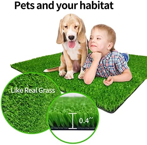 Lvbao 28 x 40 polegadas 0,4 Altura da pilha Profissional Dog Pee Grass Tapete da porta para entrada de cão artificial para