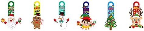 Kesyoo 6 peças de adesivos de porta adoráveis ​​adesivos de porta adoráveis ​​decalques de porta de porta para festa de Natal