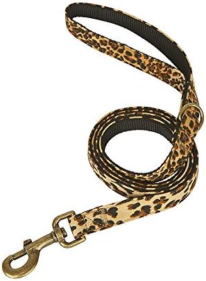 Petiry Dog Leash Leopard Padrão Durável Cheetah Pet Leash for Puppy, Medium Dog e Big Dogs 5 pés de comprimento…