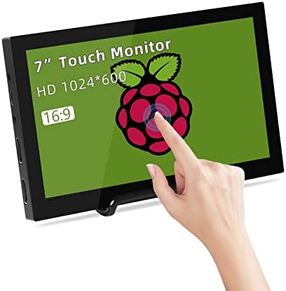 Monitor de tela sensível ao toque de Kenowa 7 polegadas, HD 1024x600 portátil USB-C Raspberry Pi Monitor Touch Screen com HDMI