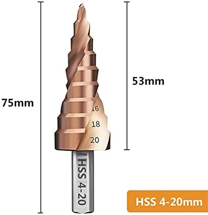 XMeifeits Etapa Drill 4-12/20/32mm Madeira de madeira Cutter Ticn Coned Cone Drill Bit HSS aço Bit de broca de núcleo de metal