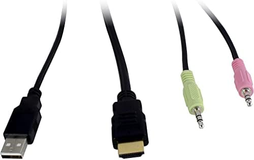 Inter-Tech KVM KVM-AS-21HA HDMI Linha em 2x HDMI 4x 3,5 mm Jack de 3 pinos 1 linha de energia fora de 2x USB 2x 3,5