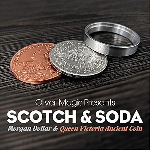 ZQion Scotch & Soda por Oliver Magic Truques de Magic Tricks Moeda Magia adereços