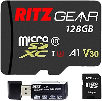 Ritz Gear Extreme Performance 32 GB MicrosDHC Card, Class10 V30 A1 U3 UHS1, cartão micro SD projetado para dispositivos SD que podem capturar vídeo Full HD, 3D e 4K, bem como fotografia bruta