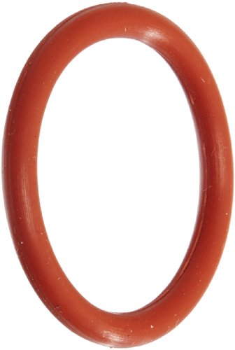 253 O-ring de silicone, durômetro 70A, vermelho, 5-3/8 ID, 5-5/8 OD, 1/8 Largura