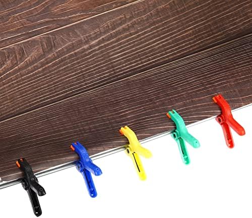 Grampos de mola de 2 polegadas de 2 polegadas, 6 embalagens de plástico plástico anti-deslizamento flexível clipes de pano