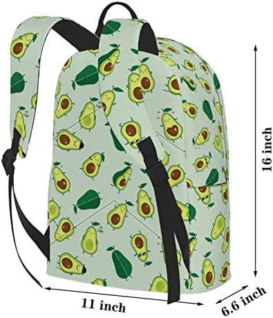 Delerain, 16 polegadas de mochila de abacate folhas verdes laptop backpack school bookbag via viagem saco de ombro casual mack