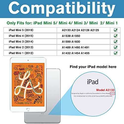 Procase iPad Mini Case para iPad Mini 5 2019/mini 4, mini 1 2 3, capa inteligente de fólio protetor de proteção slim para iPad