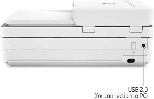 HP Envy 6458E Impressora de jato de tinta sem fio all-in-one, digitalização de cópia impressa-10 ppm, 4800 x 1200 dpi, impressão