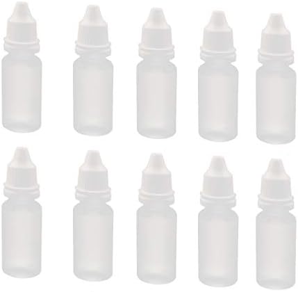 NOVO LON0167 10PCS 15 ml plástico de óleo plástico essencial garrafa de óleo gota de olho líquido líquido tampa branca espremável