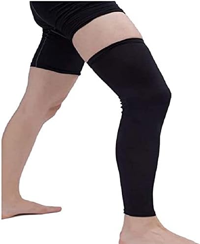 Mangas de perna compressão bezerro de manga longa e canela suportes para ciclismo de basquete de futebol