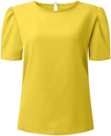 Camisa feminina feminino cor sólida cor casual rount round camise