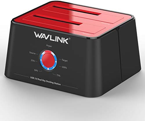 Wavlink USB 3.0 para SATA I/II/III Baía duplo Baía de docking do disco rígido externo Docking Station, Caddy Reader para