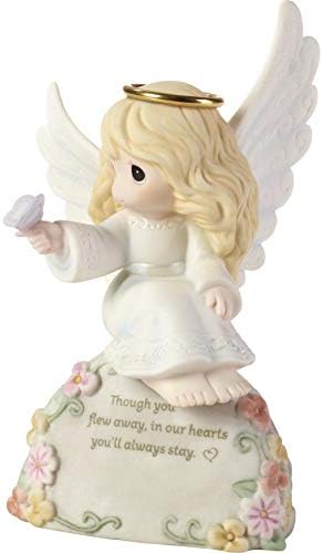Momentos preciosos Garota Angel Libertent 192003 Embora você tenha voado em nossos corações, você sempre permanecerá porcelana bisque,