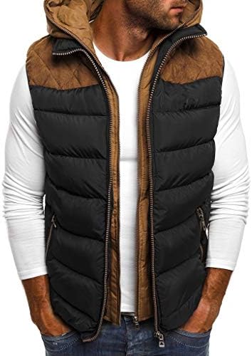 Colete leve masculino masculino de uofoco, jaqueta quente e sem mangas de grandes dimensões para viagens de caminhadas de esportes de inverno