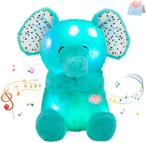 Houwsbaby Light Up Elephant empalhado com animais led de luxo liderado por brinquedos Night Lights Glow Pillow Birthday Gifts Para
