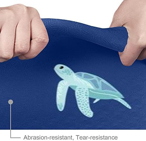 Tartarugas marinhas ioga tapete de exercícios de treino grosso, tapetes de fitness não deslizantes Pilates, amigáveis