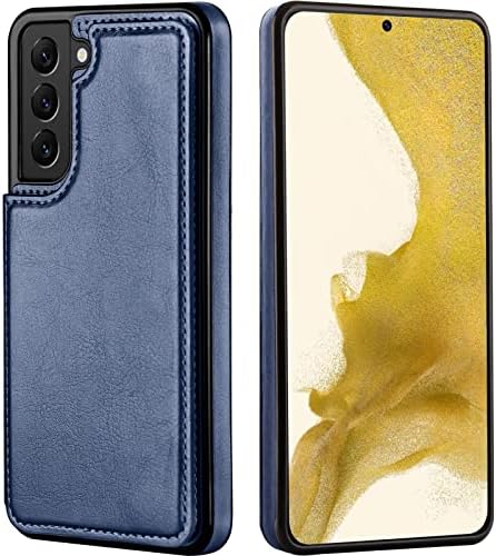Caixa da carteira Aoksow Galaxy S22 Plus, Caixa Samsung S22 Plus de couro PU macio com suporte de proteção Slim Protective