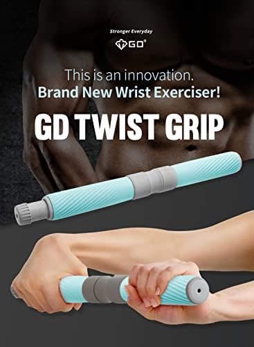 Gd Twist Grip Flexbar Manuteador de alças, barras de exercícios de mão ajustáveis ​​para fisioterapia e melhoria da força de punho, fortalecedor de pulso e cotovelo, multi resistência FlexBar