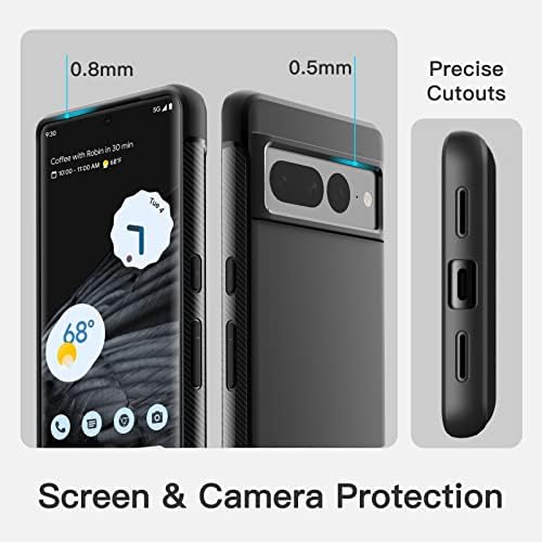 Jetch Slim Fit Case para Google Pixel 7 Pro, acabamento fino da tampa do telefone com absorção de choque e design de fibra de