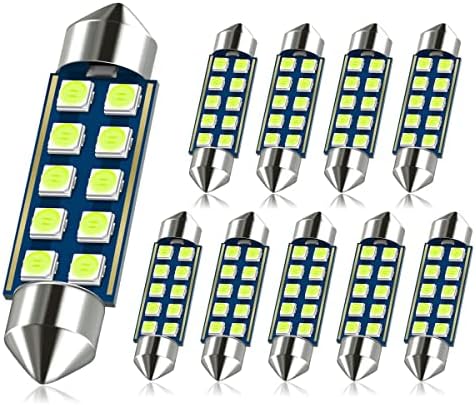 Dodofun 41mm 42mm festoon 211-2 569 578 6411 Blue cor de gelo Bulbos LED mais brilhantes para o carro Interior Placa